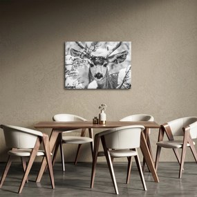 Obraz - Jeleń zimą (70x50 cm)