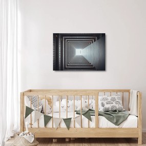 Obraz na szkle - Widok z wnętrza budynku (70x50 cm)