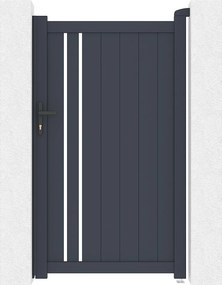 Furtka aluminiowa półażurowa szer.104 x wys.181 cm antracyt - TOROMA