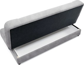 Sofa z Funkcją Spania PIANO Rozkładana Wersalka Dwuosobowa Szara Sztruksowa Nowoczesna do Salonu