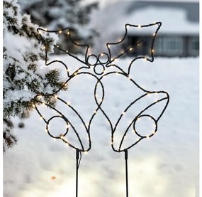 Brilagi - Zewnętrzna świąteczna dekoracja LED LED/3xAA IP44 55x32 cm dzwoneczki