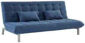 3-osobowa kanapa z prostym mechanizmem rozkładania z tkaniny HORNET - Kolor: niebieski