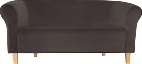 Sofa Milo tkanina Welur wygodna sofa tapicerowana do salonu i poczekalni : Kolor nogi - Drewno, Kolor tkaniny - VELVET - MG05, Typ tkaniny - Velvet, Wysokość nogi - 15 cm