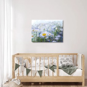 Obraz na szkle - W stokrotkach (70x50 cm)