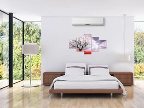 Czerwony obraz drzewa (125x70 cm)