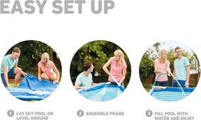 Duży basen stelażowy ogrodowy 450x220 cm Intex 273 prostokątny