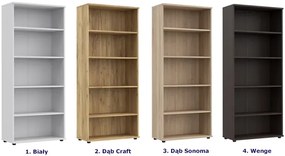 Skandynawski regał na książki dąb sonoma - Hagen