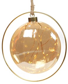 Szklana dekoracja świetlna LED z timerem, Ø 15 cm