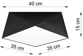 Czarny nowoczesny plafon - EX590-Hexi