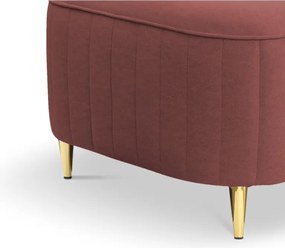 Pufa LAREN w kolorze burgundowym w tkaninie CASTEL 59