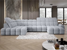 Narożnik TOLLO XL z elektryczną regulacją siedziska Lewostronny w tkaninie promocyjnej BUBBLE 06 WERSAL