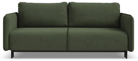 Zielona rozkładana/ze schowkiem sofa 226 cm Luana – Makamii