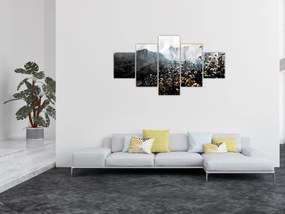 Obraz - Ilustracja przedstawiająca dzikie kwiaty (125x70 cm)