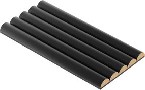 Czarny ryflowany panel ścienny R1-L08