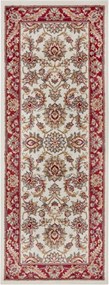 Dywan Luxor Perski Florystyczny kremowo - czerwony 80 cm x 240 cm