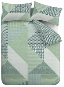 Zielona pościel dwuosobowa 230x220 cm Larsson Geo – Catherine Lansfield