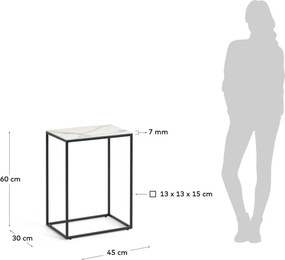 Stolik z ceramicznym blatem 30x45 cm Rewena – Kave Home