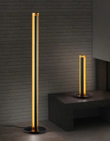 Czarna lampa stojąca LED ze ściemniaczem (wysokość 142,5 cm) Texel – Trio