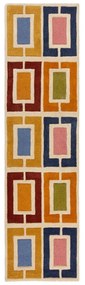 Wełniany chodnik tkany ręcznie 60x230 cm Retro Blocks – Flair Rugs