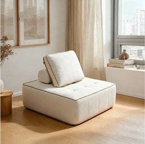 Coco Living Fotel Zen 1-osobowy – biały i piaskowy