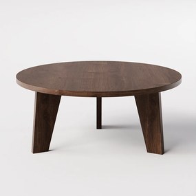 Stolik kawowy okrągły ELLA Ø90 cm Dąb Czekoladowy