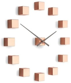 Future Time FT3000CO Cubic copper Designowe zegar samoprzylepny, śr. 50 cm