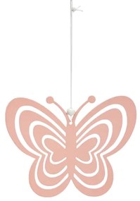 Wiszący metalowy motyl PASTEL BUTTERFLY - różne kolory Kolor: Różowy