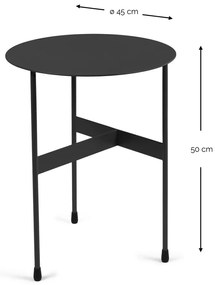 Metalowy okrągły stolik ø 45 cm Mira – Spinder Design