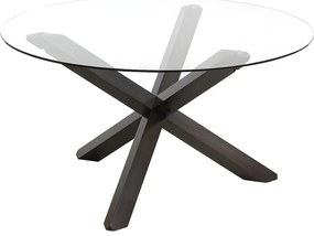 Stół do jadalni CENTAURI - Dla 6 osób - Drewno i szkło hartowane