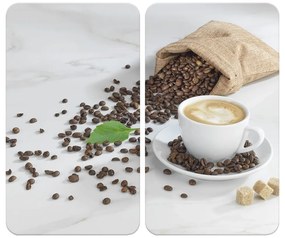 Płyty ochronne na kuchenkę ze szkła hartowanego zestaw 2 szt. 52x30 cm Café Aromatica – Maximex