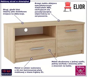 Skandynawska szafka RTV pod telewizor dąb sonoma Zeno 5S
