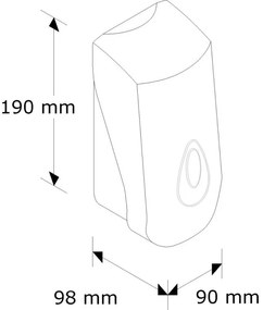 Dozownik do mydła w płynie MERIDA TOP, 400 ml