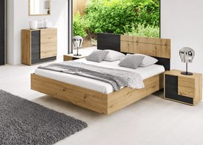 Łóżko Norven 160x200 dwuosobowe ze stelażem artisan sosna norweska nowoczesne