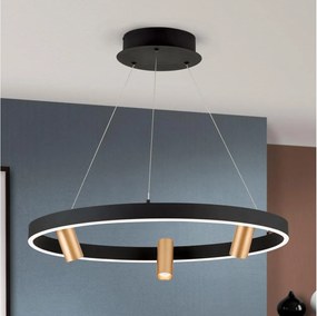 Orion HL 6-1667/3-LED Ściemnialna lampa wisząca na lince BERLIN LED/50W/230V czarny/złoty