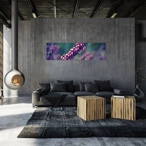 Obraz fioletowego kwiatu (170x50 cm)