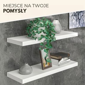 Półka ścienna FIGO + z konsolą, 70cm, biała Casaria