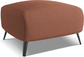 Pufa - z tkaniny szenilowej - brudny róż - MALIE