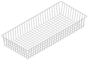 Druciany kosz półkowy do ELEMENT SYSTEM, 800 x 350 mm, biały