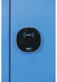 Szafka skrytkowa, 6 schowków, 1850 x 900 x 500 mm, zamek RFID, drzwi beżowe