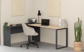 Biurko z przedłużeniem Sign 150 jackson hickory/szary mat