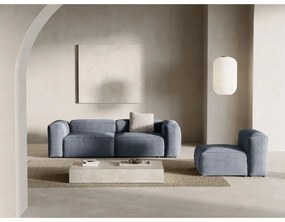 Szaroniebieska sztruksowa sofa 264 cm Bergano – Cosmopolitan Design