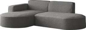 Narożnik Parma Studio, do salonu, tkanina Quelle, lewy, szary (92)