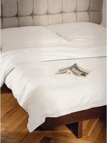 Łóżko dwuosobowe z płyty MDF w dekorze dębu bez zagłówka ze stelażem 180x200 cm w naturalnym kolorze Kito – noo.ma