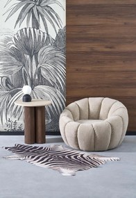 GASPAR 2 fotel wypoczynkowy siedzisko beżowy komfortowy tkanina pufa