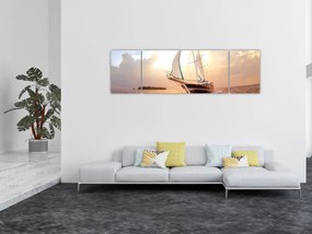 Obraz jachtu (170x50 cm)