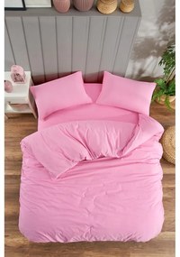 Różowa pościel jednoosobowa z prześcieradłem/3-częściowa 160x220 cm Classic – Mila Home
