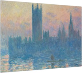 Obraz na szkle - Claude Monet, The Houses of Parliament, Sunset, reprodukcje (70x50 cm)