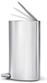 Simplehuman Kosz na śmieci z pedałem 6 l,półokrągły, matowa stal nierdzewna, plastik