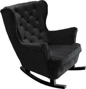 Fotel Relax z Tapicerowanym Siedzeniem i Podłokietnikami, Fotel TV 102x81x95cm Czarny_29861