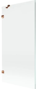 Mexen Lunar parawan nawannowy 1-skrzydłowy 90 x 150 cm, transparent, różowe złoto - 897-090-000-60-00